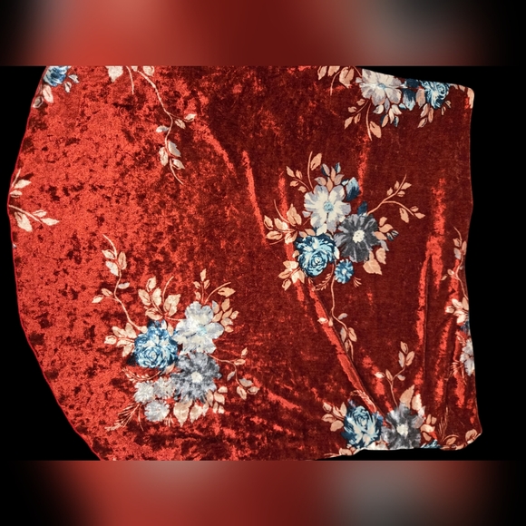 Polly & Esther XL Poncho Like Flutter Sleeves Floral Kimono Tunic Cover Up - Picture 6 of 7